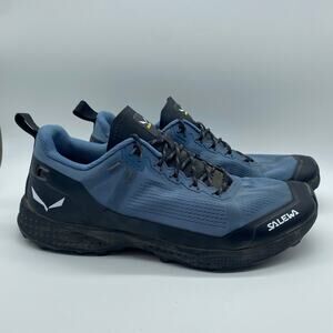 Salewa Pedroc Powertex Air Shoes Blue Black Hiking Outdoor Gorpcore Men size 8.5